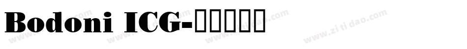 Bodoni ICG字体转换
